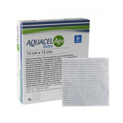 Aquacel Ag+ Extra Medicazione In Hydrofiber In Lyocell 15x15cm 5 Pezzi - Medicazioni - 925336430 - Aquacel - € 120,35
