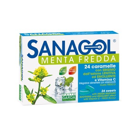 Sanagol Menta Fredda 24 Caramelle - Prodotti fitoterapici per raffreddore, tosse e mal di gola - 923555078 - Sanagol - € 4,10
