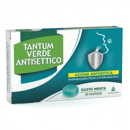 Tantum Verde Antisettico Per Mal di Gola 20 Pastiglie Gusto Menta Tantum Verde - 1 Tantum Verde Antisettico Per Mal di Gola 20 Pastiglie Gusto Menta Tantum Verde - 1
