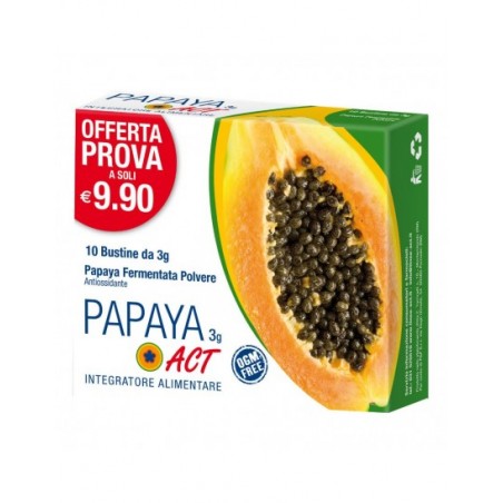Act Papaya Integratore Antiossidante e Difese Immunitarie 10 Bustine - Integratori per difese immunitarie - 925599298 - Linea...