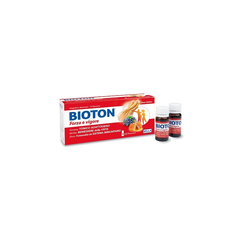 Sella Bioton Ginseng Forza Vig 14 Flaconcini - Integratori per concentrazione e memoria - 972282798 - Sella - € 12,62