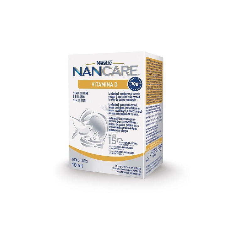 Nestlè Nancare Vitamina D Gocce Per Bambini e Lattanti 10 Ml - Integratori per difese immunitarie - 948015449 - Nestle' Itali...