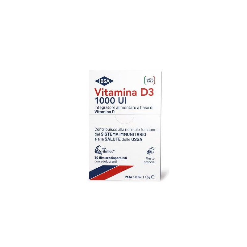 Ibsa Vitamina D3 1000 UI Integratore Ossa 30 Film Orodispersibili Ibsa - 1