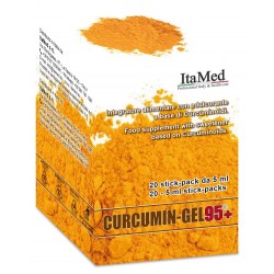 Itamed Curcumin Gel 95+ 20 Bustine Stick Pack Monodose Da 5 Ml Aroma Lampone - Integratori per dolori e infiammazioni - 98402...