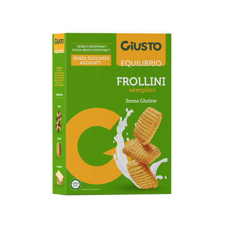 Farmafood Giusto Senza Glutine Frollini Semplici 250 G - Biscotti e merende per bambini - 984835064 - Giusto - € 4,16