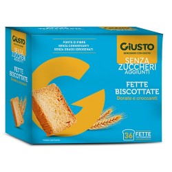 Farmafood Giusto Senza Zucchero Fette Biscottate 300 G - Sostitutivi pasto e sazianti - 985499882 - Giusto - € 3,94