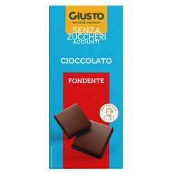 Farmafood Giusto Senza Zucchero Tavoletta Cioccolato Fondente 85 G - Sostitutivi pasto e sazianti - 985499957 - Giusto - € 3,40