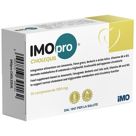 Imopro Cholequil 30 Compresse 1,35 G - Integratori per il cuore e colesterolo - 983837574 - Imo - € 19,18