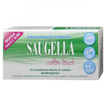 Saugella Assorbenti Cotton Touch Interni Normali 16 Pezzi - Assorbenti - 933442434 - Saugella - € 3,37