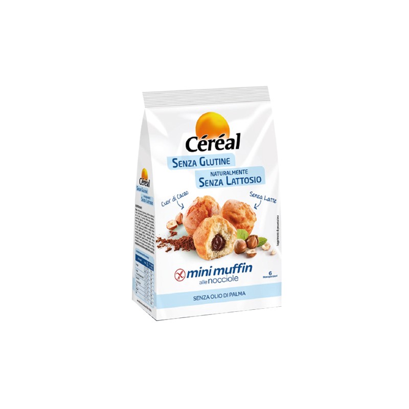 Nutrition & Sante' Italia Cereal Mini Muffin Alle Nocciole Senza Glutine E Lattosio 6 Monoporzioni - Alimenti senza glutine -...
