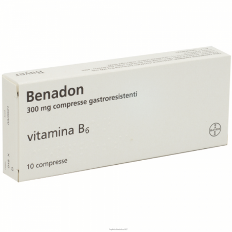 Benadon 300 mg Vitamina B6 - 10 Compresse Medifarm - 1 Benadon 300 mg Vitamina B6 - 10 Compresse Medifarm - 1