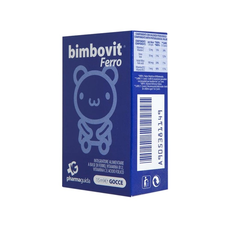 Pharmaguida Bimbovit Ferro Gocce 15 Ml - Vitamine e sali minerali - 905381149 - Pharmaguida - € 12,16