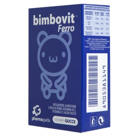 Pharmaguida Bimbovit Ferro Gocce 15 Ml - Vitamine e sali minerali - 905381149 - Pharmaguida - € 12,16