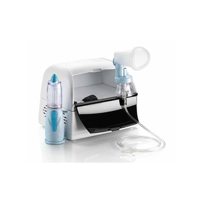 Air Liquide Medical Syst. Aerosol Sistema Modulare Nebula Con Ampolla M2000+maschera+soluzione Nasale Rinowash Per Terapie In...