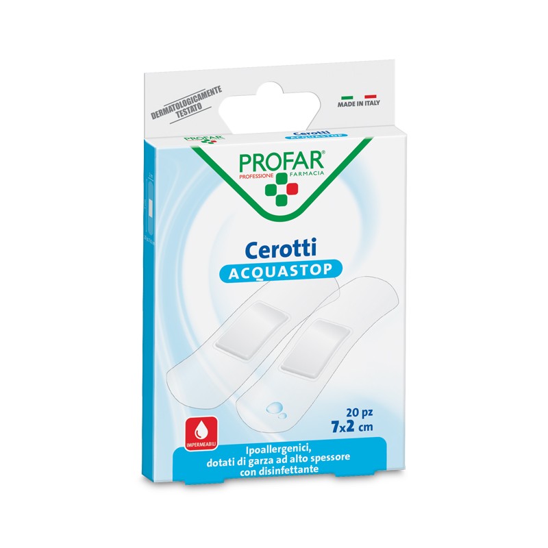 Federfarma. Co Cerotto Acquastop Medi 7x2 Cm Profa 20 Pezzi - Medicazioni - 931093900 - Federfarma. Co - € 1,78