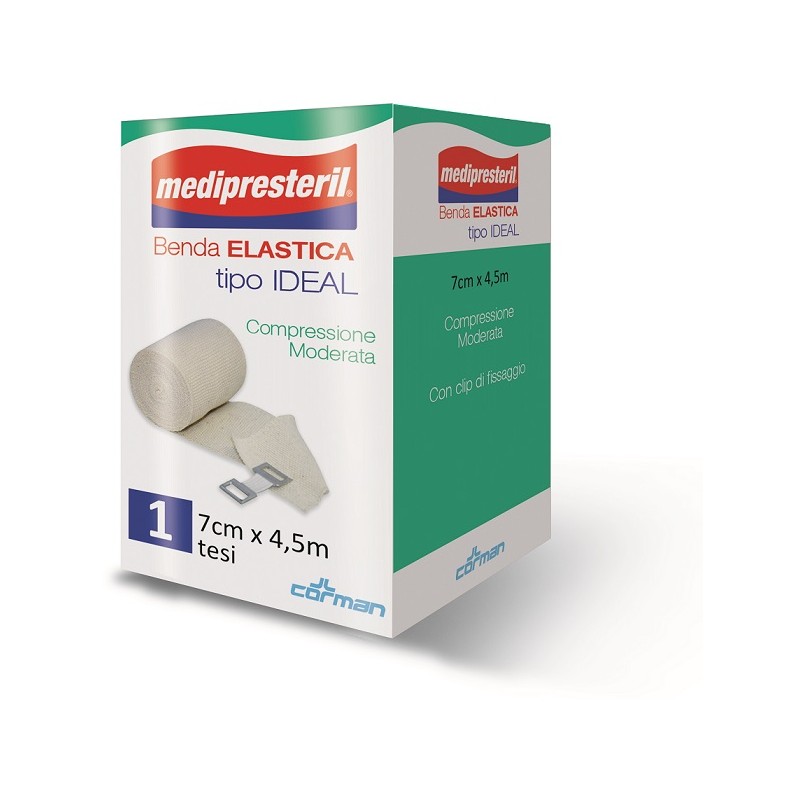 Corman Benda Elastica Medipresteril Ideal Cm7x45mt - Medicazioni - 923212551 - Corman - € 2,05