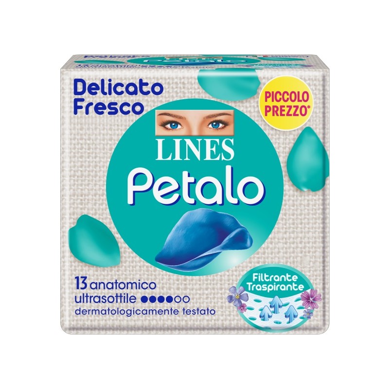 Fater Lines Petalo Blu Assorbente Anatomico 13 Pezzi - Assorbenti - 978847085 - Fater - € 2,76