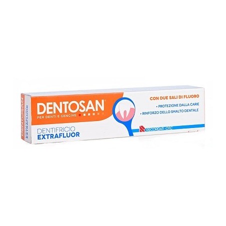 Dentosan Extrafluor Dentifricio Protezione Carie 75 Ml - Dentifrici e gel - 901188591 - Dentosan - € 3,99