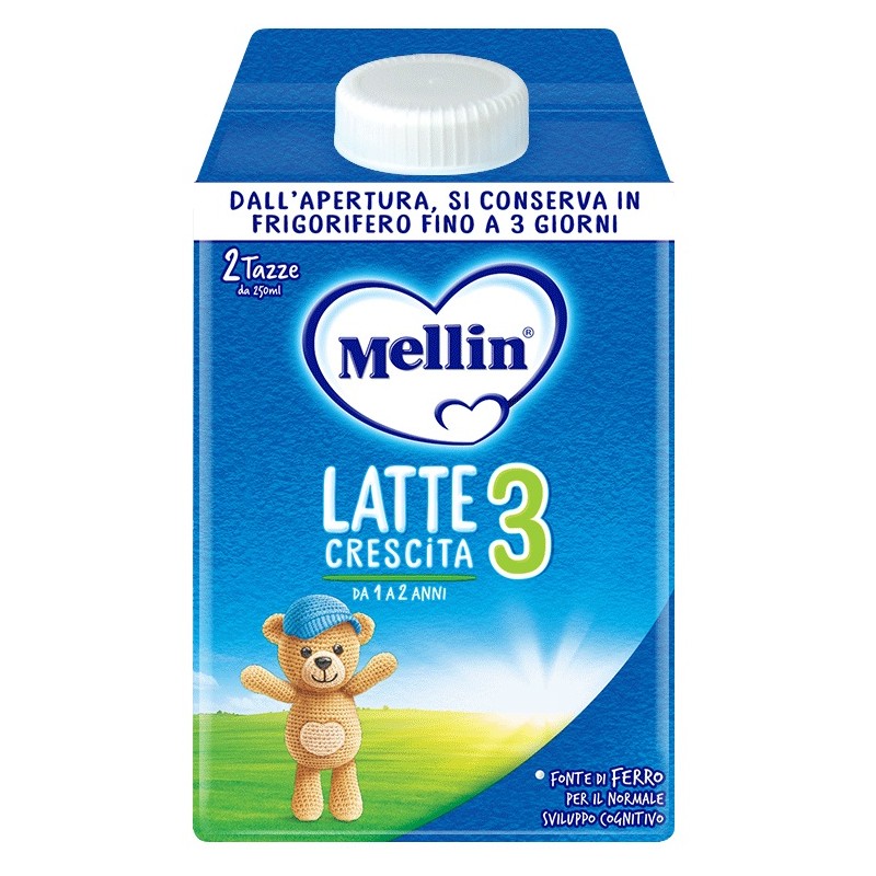 Danone Nutricia Soc. Ben. Mellin 3 Latte 500 Ml - Latte in polvere e liquido per neonati - 979944749 - Mellin - € 3,03