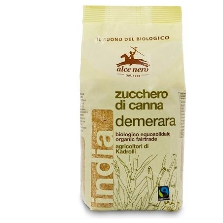 Alce Nero Zucchero Di Canna Demerara Bio India Fairtrade 500 G - Alimentazione e integratori - 921903353 - Alce Nero - € 3,32
