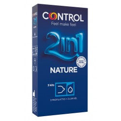 Artsana Control 2in1 Nature 2,0 + Nature Lube 3+ 3 Pezzi - Profilattici e Contraccettivi - 979946427 - Artsana - € 3,94