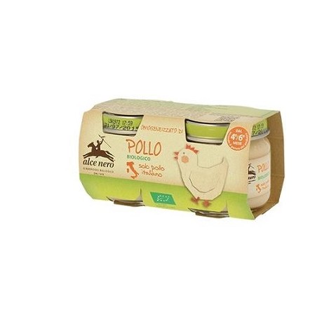 Alce Nero Omogeneizzato Di Pollo Baby Food Bio 2 X 80 G - Omogeneizzati e liofilizzati - 924751771 - Alce Nero - € 4,03