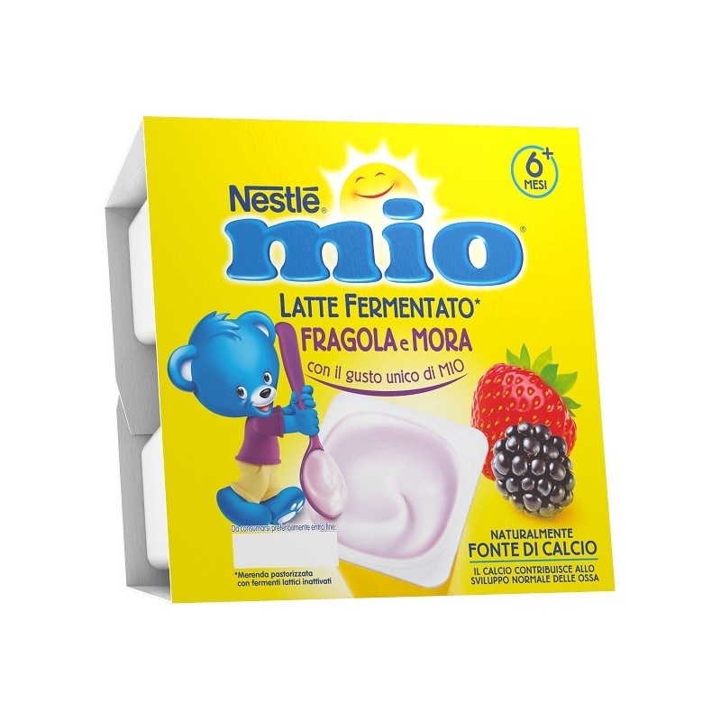 Nestle' Italiana Mio Merenda Latte Fermentato Fragola E Mora 4 Pezzi Da 100 G - Alimentazione e integratori - 947413973 - Nes...