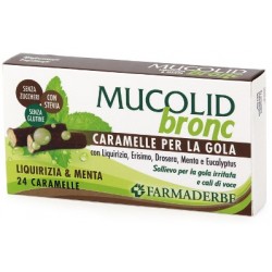 Farmaderbe Mucolid Bronc Menta & Liquirizia 24 Caramelle - Caramelle - 972509121 - Farmaderbe - € 4,75