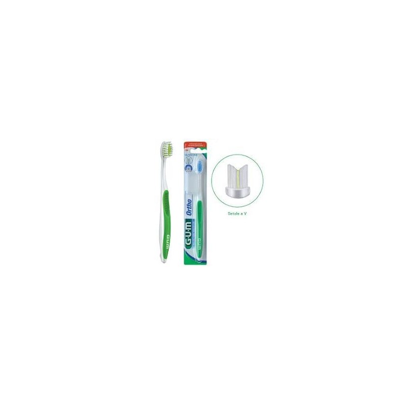 Gum Ortho Spazzolino Ortodontico - Prodotti per dentiere ed apparecchi ortodontici - 902222328 - Gum - € 4,12