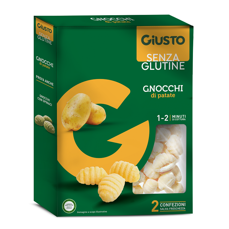 Farmafood Giusto Senza Glutine Gnocchi 2x250 G - Alimenti senza glutine - 984642912 - Giusto - € 4,26