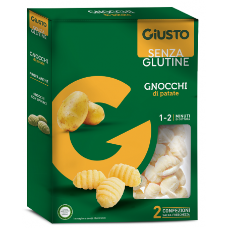 Farmafood Giusto Senza Glutine Gnocchi 2x250 G - Alimenti senza glutine - 984642912 - Giusto - € 4,26