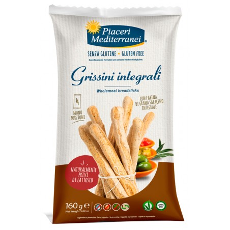 Eurospital Piaceri Mediterranei Grissini Integrali 160 G - Alimenti senza glutine - 980804494 - Eurospital - € 4,83