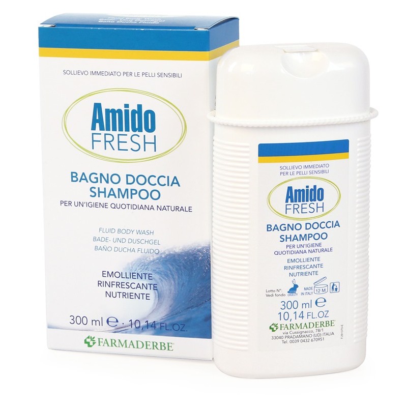 Farmaderbe Amido Fresh Bagno Doccia Shampoo 300 Ml - Bagnoschiuma e detergenti per il corpo - 900751963 - Farmaderbe - € 6,36