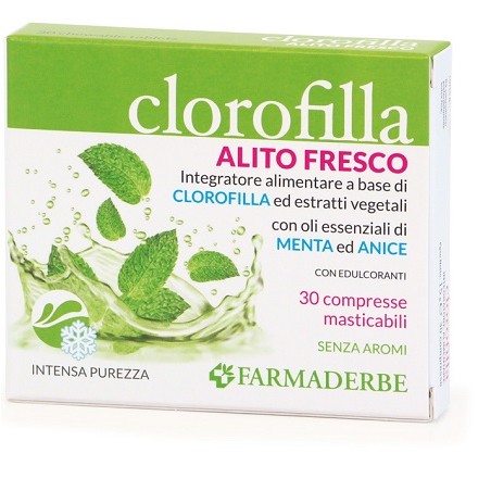 Farmaderbe Clorofilla Breath Purifing 30 Compresse Masticabili - Rimedi vari - 902497142 - Farmaderbe - € 6,80