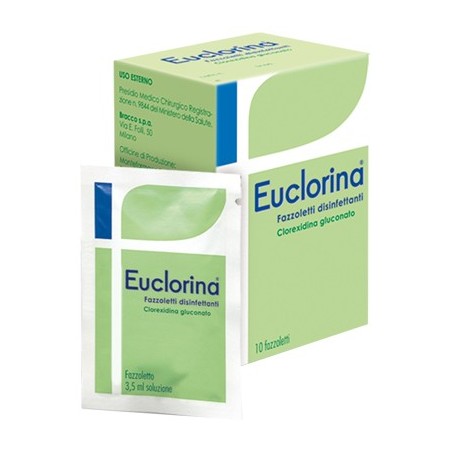 Euclorina Fazzoletto Disinfettante Per Medicazione 10 Pezzi - Medicazioni - 903410847 - Euclorina - € 5,00