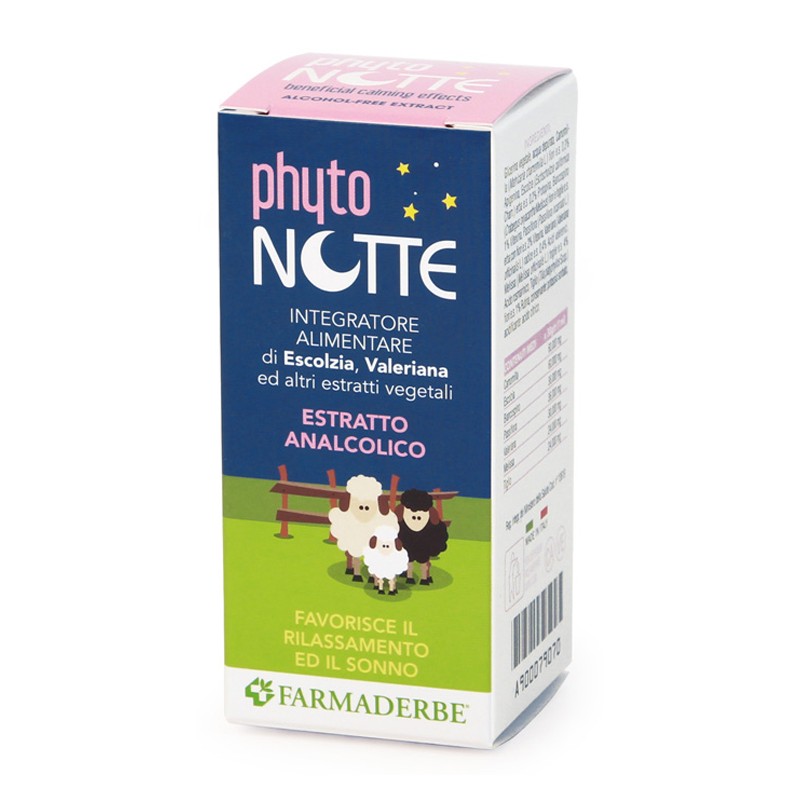 Farmaderbe Phyto Notte Estratto Analcolico 50 Ml - Integratori per umore, anti stress e sonno - 900079070 - Farmaderbe - € 7,97
