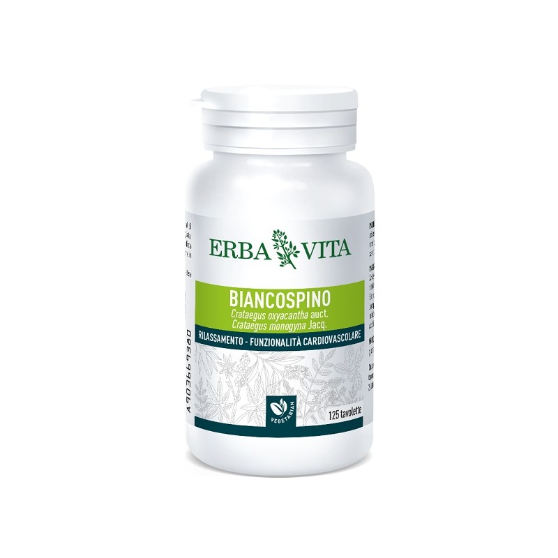 Erba Vita Group Biancospino 125 Tavolette 400 Mg - Integratori per umore, anti stress e sonno - 903669380 - Erba Vita - € 8,85