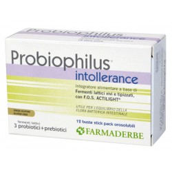Farmaderbe Probiophilus Intollerance 12 Buste - Integratori per intolleranze alimentari - 934438591 - Farmaderbe - € 8,76