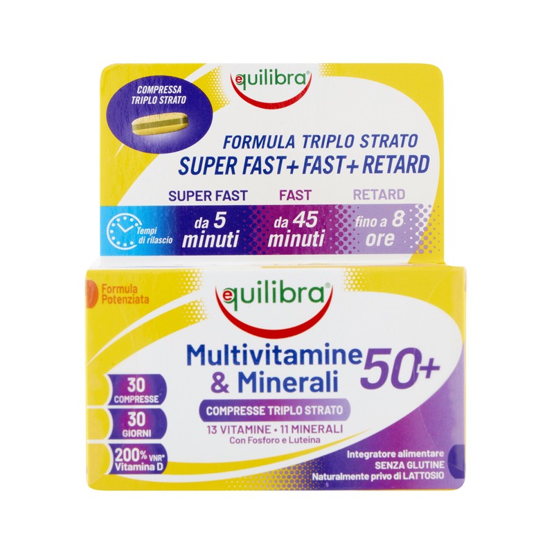 Equilibra Multivitamine&minerali 50+ 30 Compresse - Vitamine e sali minerali - 980519019 - Equilibra - € 8,33