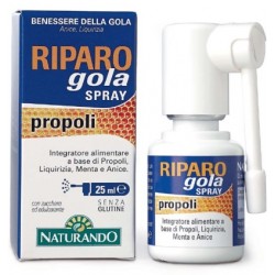 Naturando Riparo Gola Spray 25 Ml - Prodotti fitoterapici per raffreddore, tosse e mal di gola - 901856548 - Naturando - € 8,87