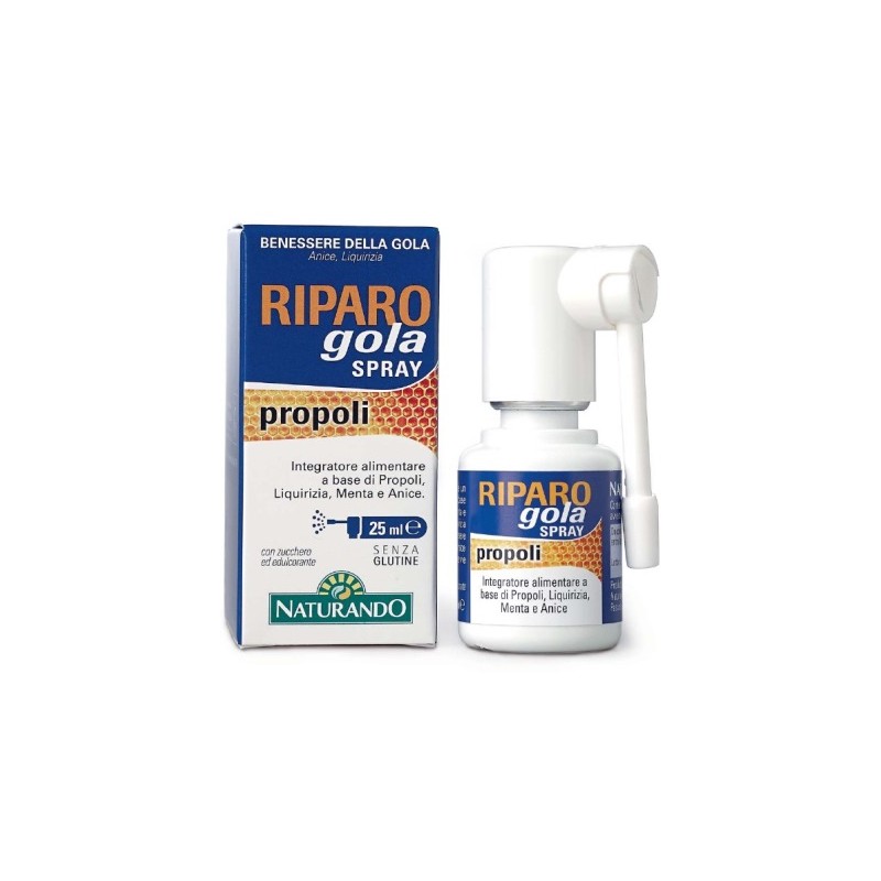Naturando Riparo Gola Spray 25 Ml - Prodotti fitoterapici per raffreddore, tosse e mal di gola - 901856548 - Naturando - € 7,95