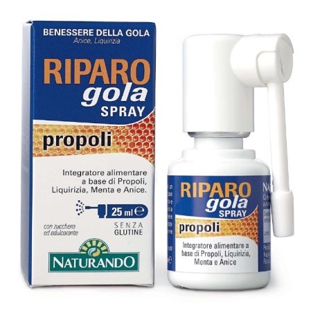 Naturando Riparo Gola Spray 25 Ml - Prodotti fitoterapici per raffreddore, tosse e mal di gola - 901856548 - Naturando - € 7,95