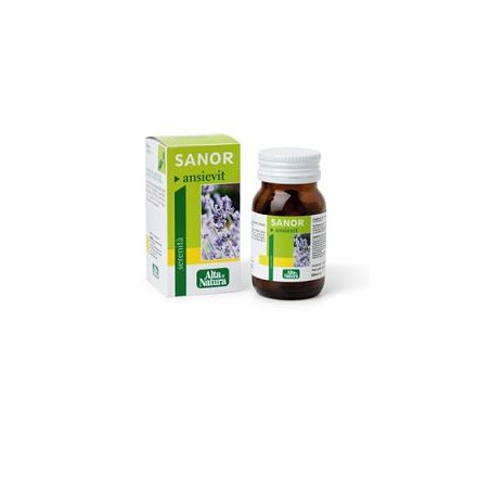 Alta Natura-inalme Sanor Ansievit 100 Tavolette 400 Mg - Integratori per umore, anti stress e sonno - 907374476 - Alta Natura...