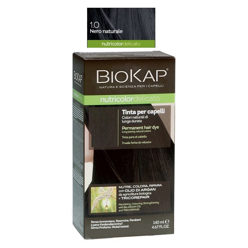 Bios Line Biokap Nutricolor Delicato 1,0 Nero Naturale Tinta Tubo + Flacone - Tinte e colorazioni per capelli - 935057442 - B...