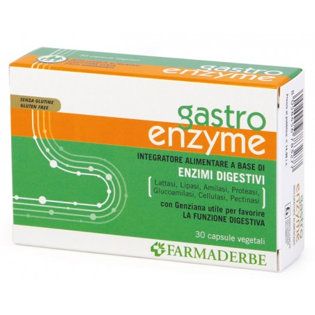 Farmaderbe Gastro Enzyme 30 Capsule Vegetali - Integratori per apparato digerente - 971337454 - Farmaderbe - € 10,36