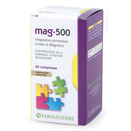 Farmaderbe Mag 500 60 Compresse - Vitamine e sali minerali - 902298013 - Farmaderbe - € 9,54