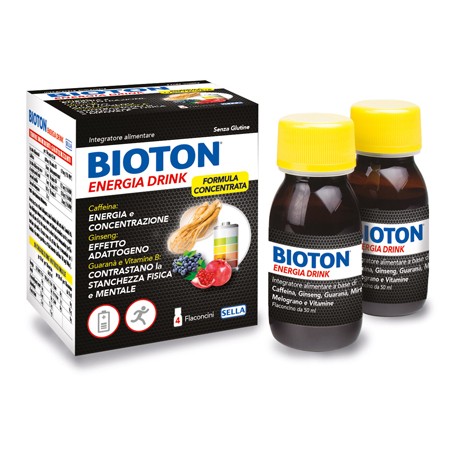 Sella Bioton Energia Drink 4 Flaconcini X 50 Ml - Integratori per sportivi - 927289809 - Sella - € 9,38