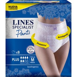 Fater Lines Specialist Pants Plus M Farma 8 Pezzi - Prodotti per incontinenza - 976326227 - Fater - € 12,54