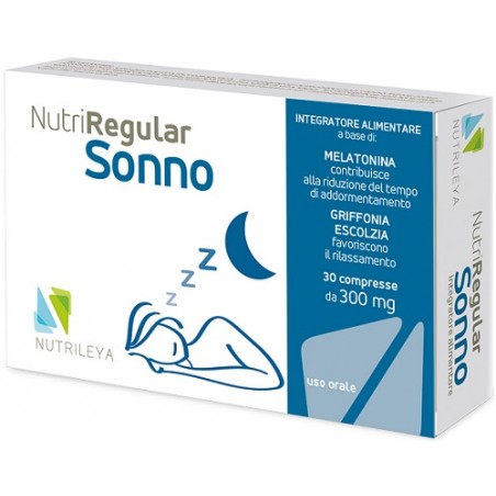 Nutrileya Nutriregular Sonno 30 Compresse - Integratori per umore, anti stress e sonno - 935524025 - Nutrileya - € 10,85