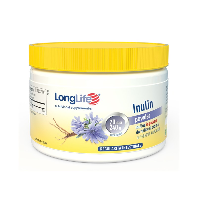 Longlife Inulina per la Regolarità Intestinale 240 G - Integratori per regolarità intestinale e stitichezza - 935937110 - Lon...